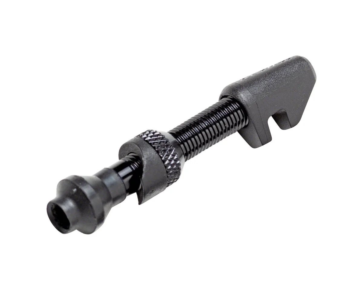 DT Swiss Tubeless Presta Valve (Black) (Single) (w/Road Asymmetric Nut) (40mm) (Alloy)